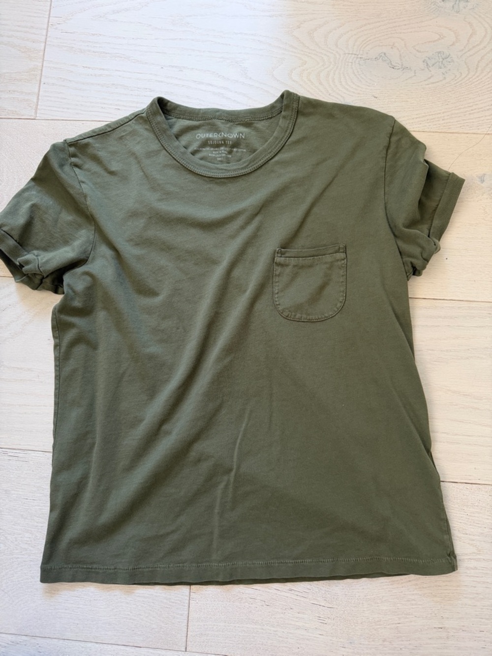 Outerknown Olive Green Short Sleeve Pocket Tee - Women's